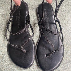 Black Strappy Sandals, Size 7